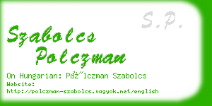 szabolcs polczman business card